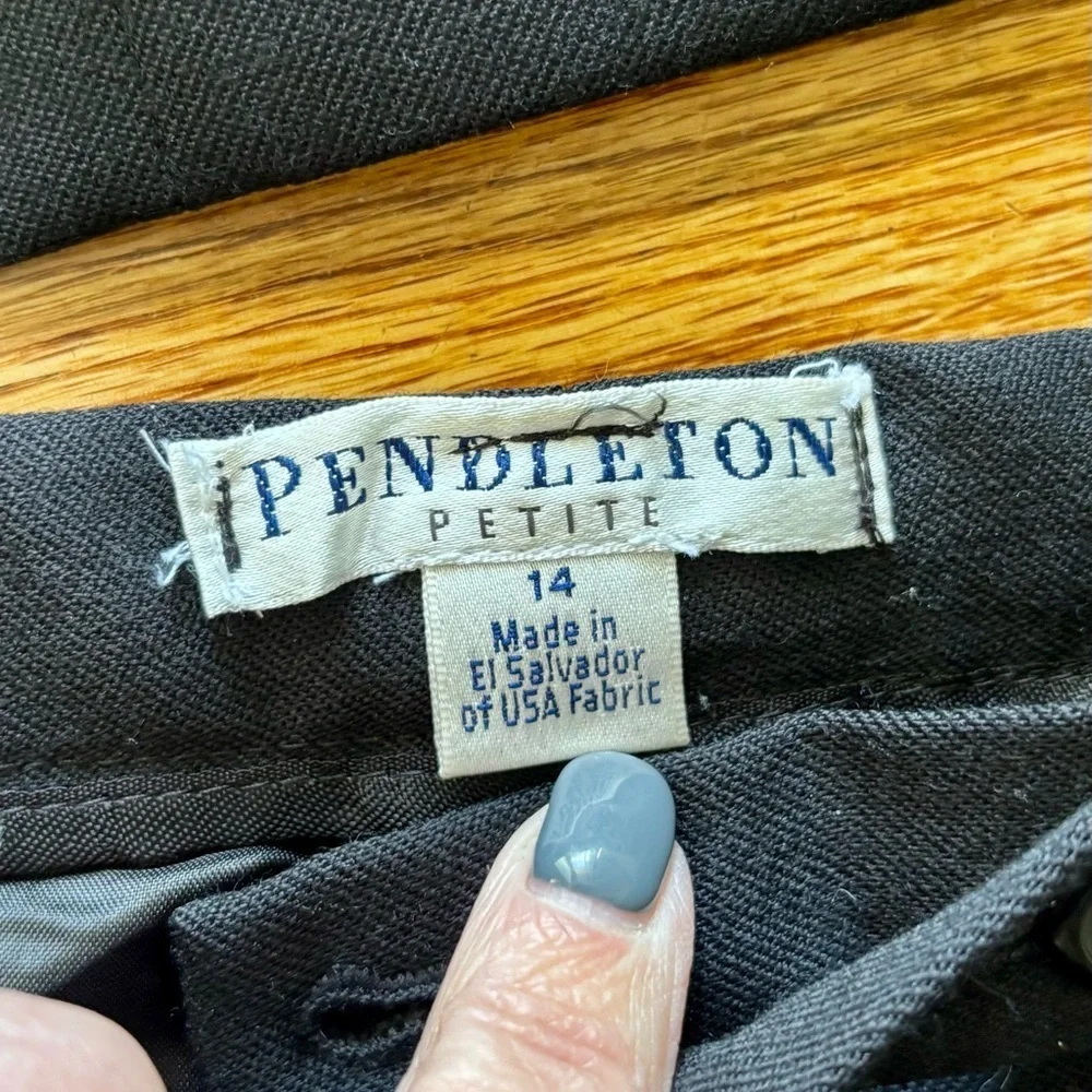 Pendleton Black Women's Pantsuit - all wool - 14 Petite